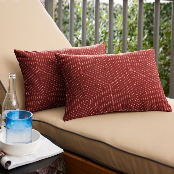Sunbrella Enrich Ruby Indoor Outdoor Lumbar Set of 2 On Sale