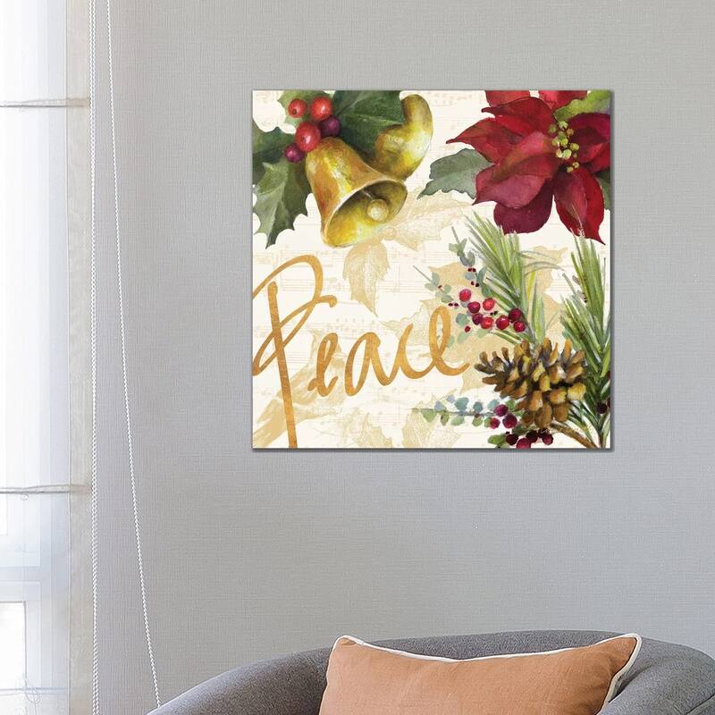 iCanvas "Christmas Poinsettia II" by Lanie Loreth Canvas Print - 26x26x1.5