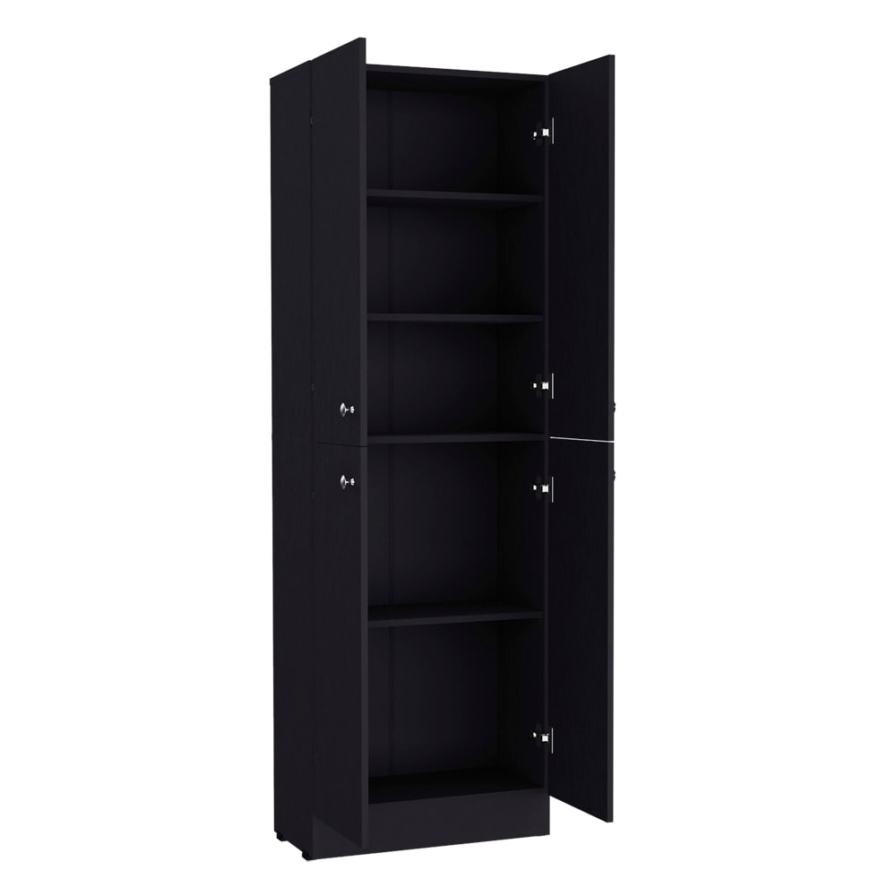 Pantry Cabinet Coahoma, Kitchen, Black