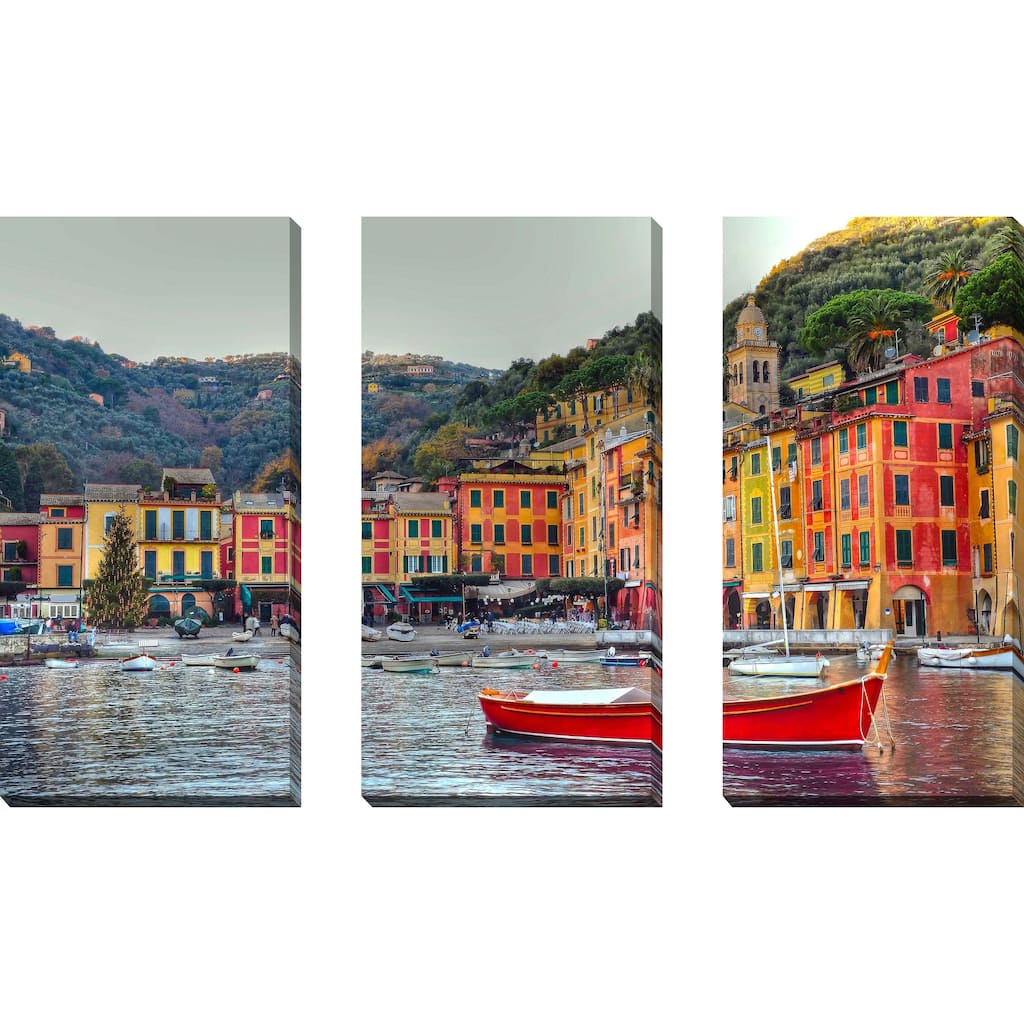"Portofino, Italy II" 3 Piece Set on Canvas