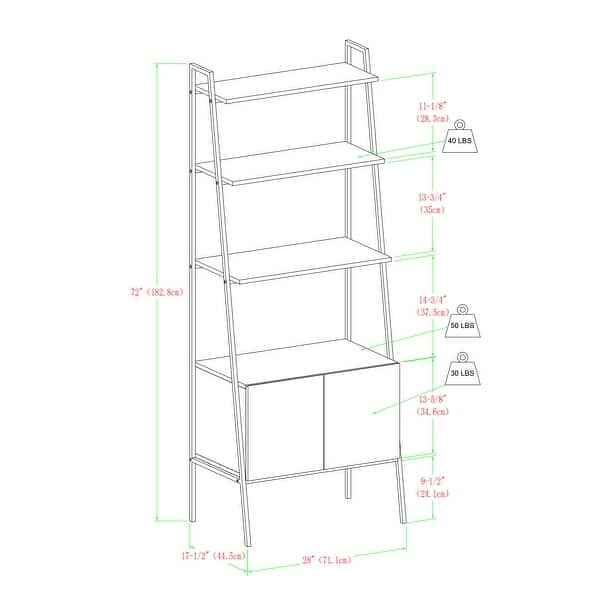 Middlebrook Lahuri 72-inch Ladder Storage Bookshelf