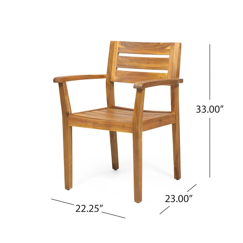 Stamford Outdoor 3 Piece Acacia Wood Bistro Set by Christopher Knight Home