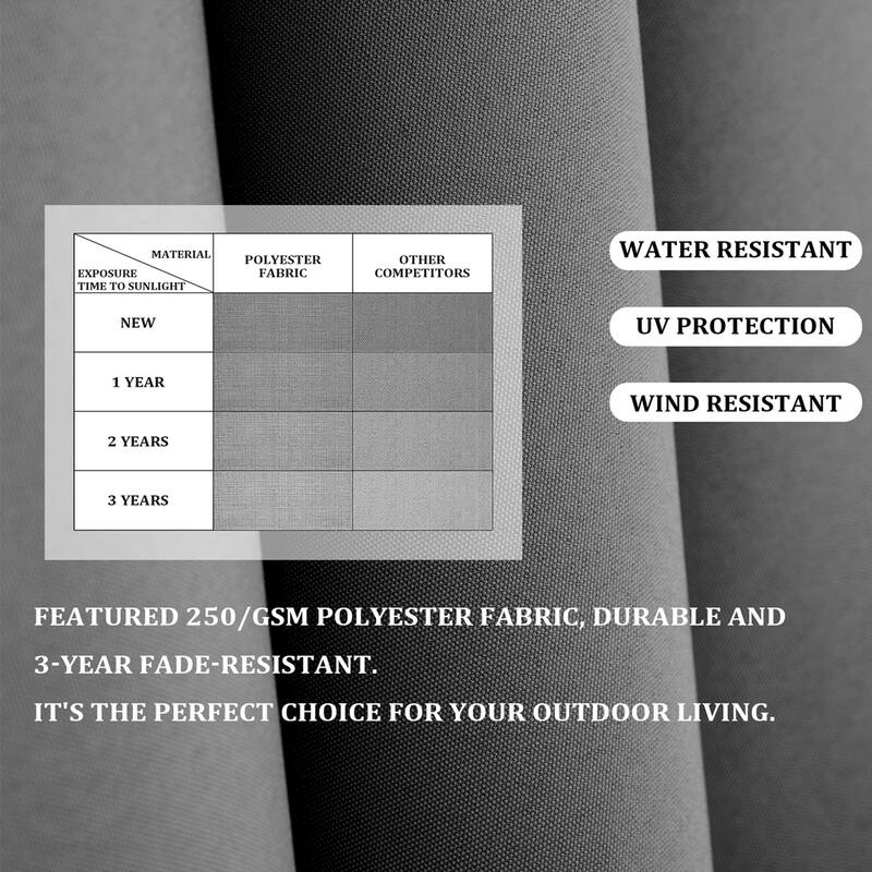 9x11FT Outdoor Patio Dual Top Umbrella Cantilever Offset with Rod Base