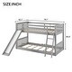 preview thumbnail 6 of 4, Twin over Twin Size Bunk Bed with Convertible Slide and Ladder