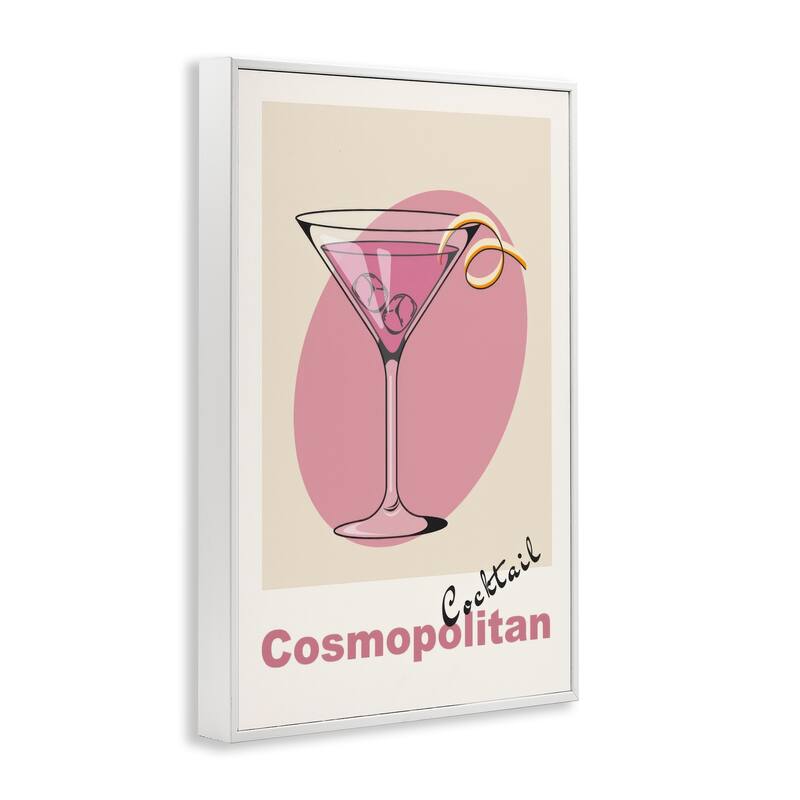 Stupell Vintage Cosmo Cocktail Framed Giclee Art Design By LSR Design Studio
