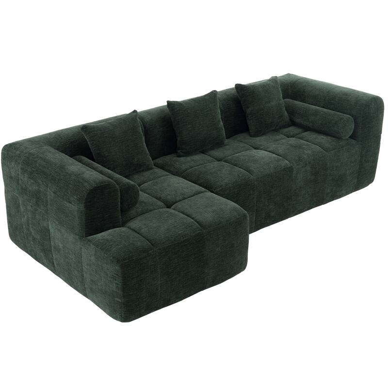 101.2" Chenille Modular Sectional Sofa with Deep Seating, Foam