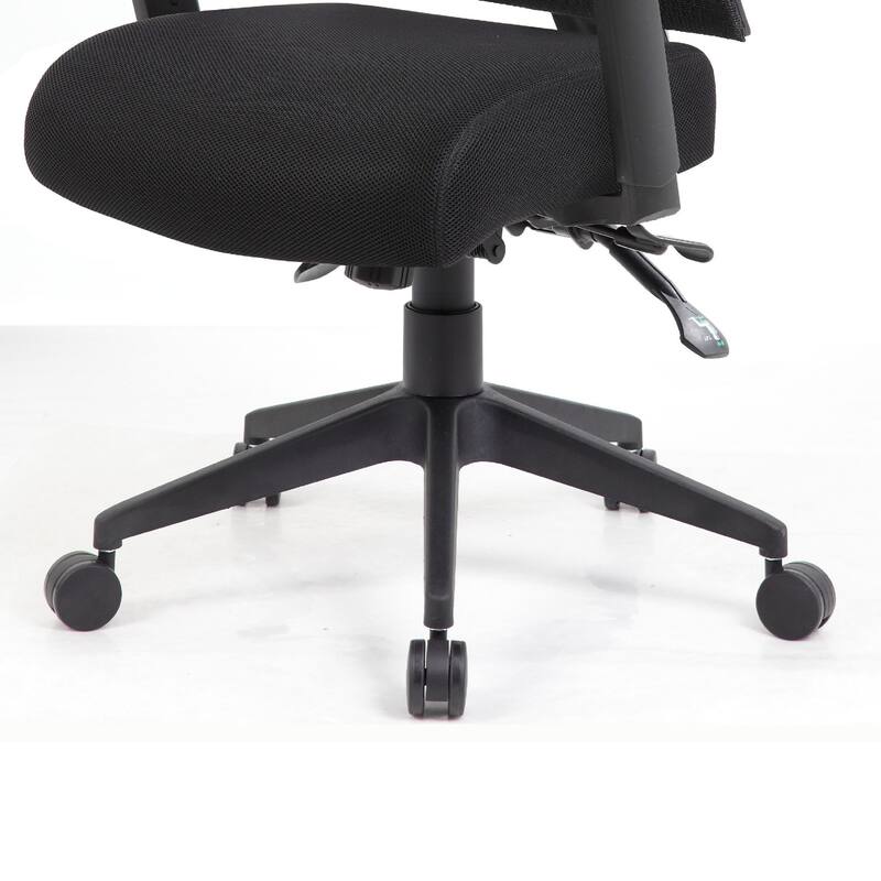 Oyo Rolling Task Chair, Black Mesh Back, 3 Paddle Adjustments
