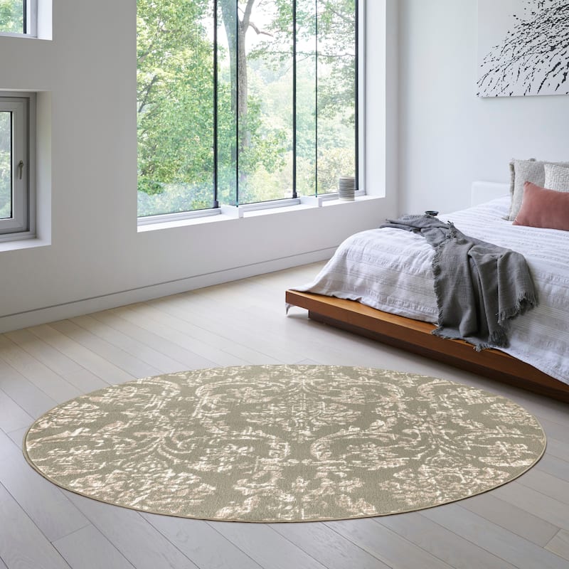 Nourison Jubilant Vintage Farmhouse Damask Area Rug