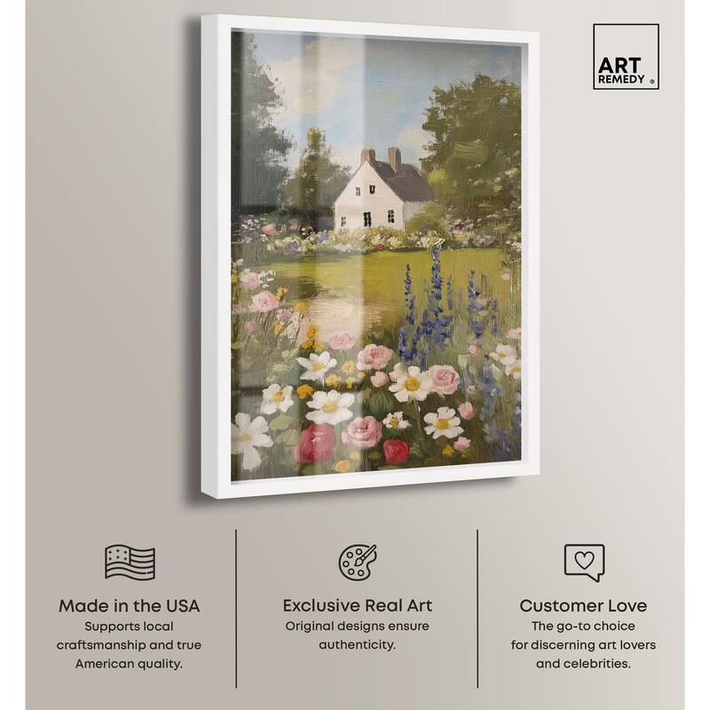Floral Farmhouse I Shadowbox by Art Remedy