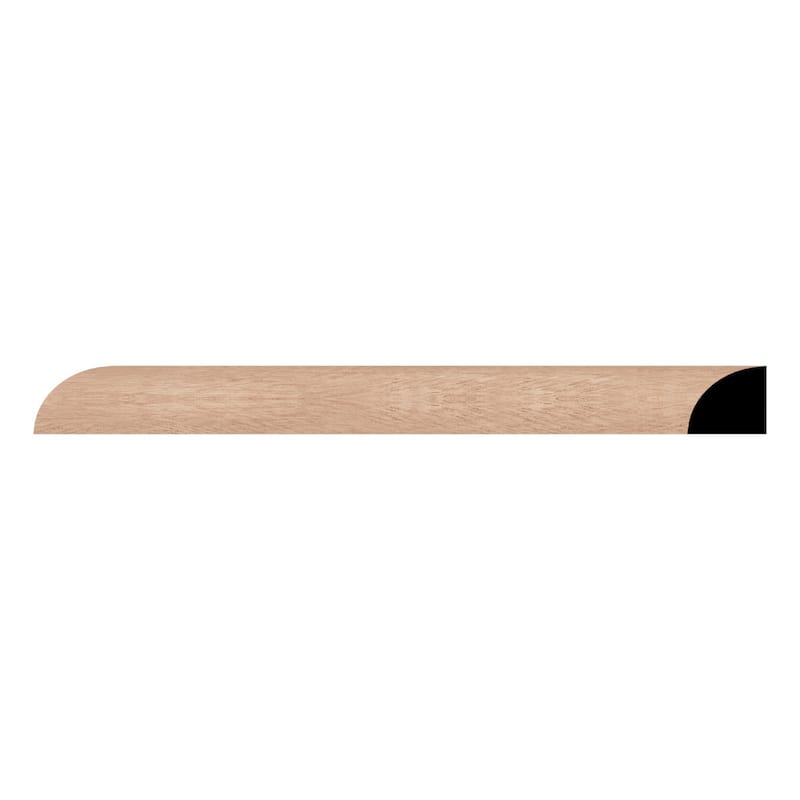 WM106: 11/16-in D x 11/16-in W x 96-in L Americraft Solid Hardwood Stain Grade Quarter Round - Sapele Mahogany