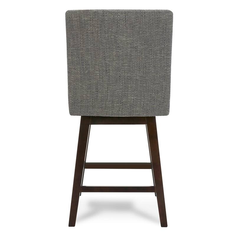 Spruce & Spring Luca Counter Height Swivel Barstool with Solid Wood Legs
