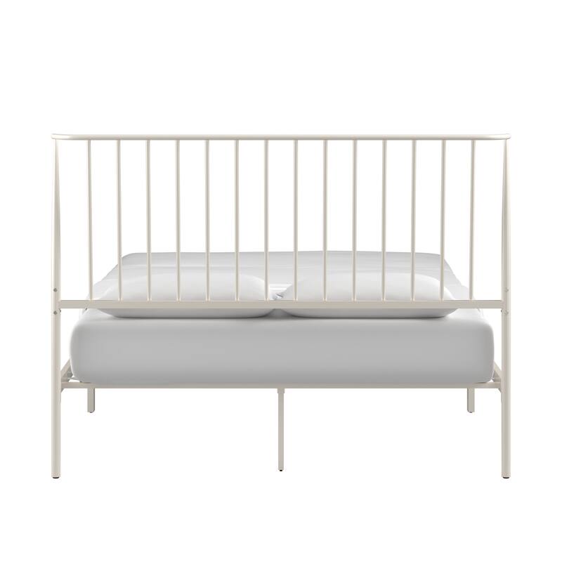 Bliss Metal Platform Bed with Curved Metal Headboard by iQ Modern