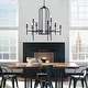 preview thumbnail 4 of 7, KAWOTI 9-Light Black Pendant Light Chandelier - 75.75 H x 32.25'' W
