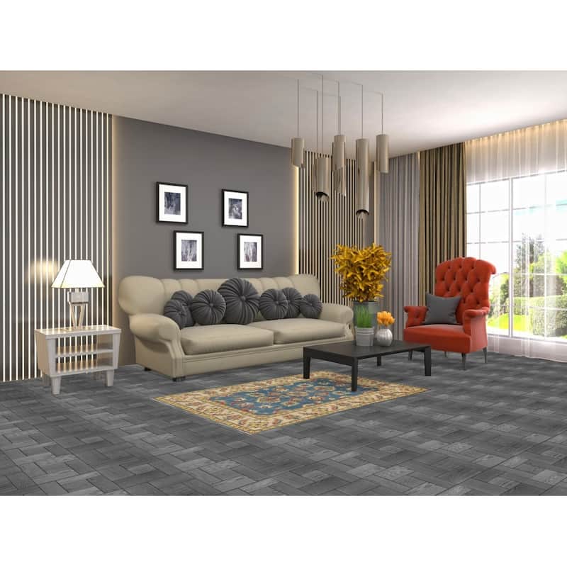 Blue Oushak Oriental Accent Rug Hand-Knotted Wool Carpet - 3'3" x 4'11"