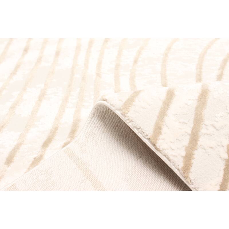 ECARPETGALLERY Machine Made Sienna Ivory Area Rug