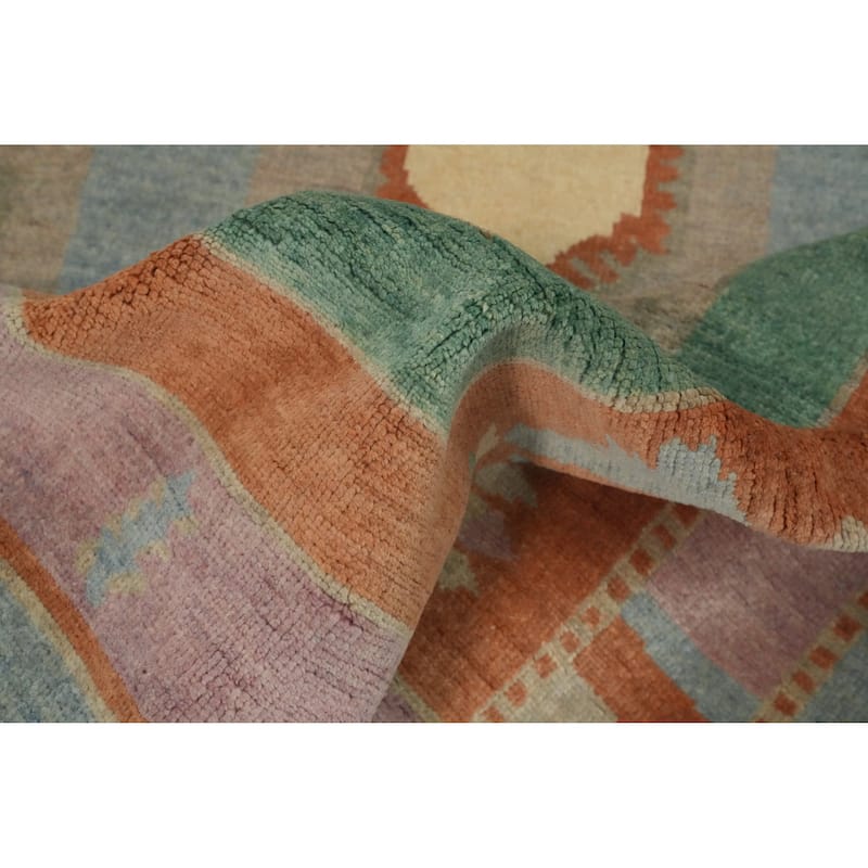 Vegetable Dye Gabbeh Turkish Area Rug Handmade Carpet - 9' 1'' X 6' 0''