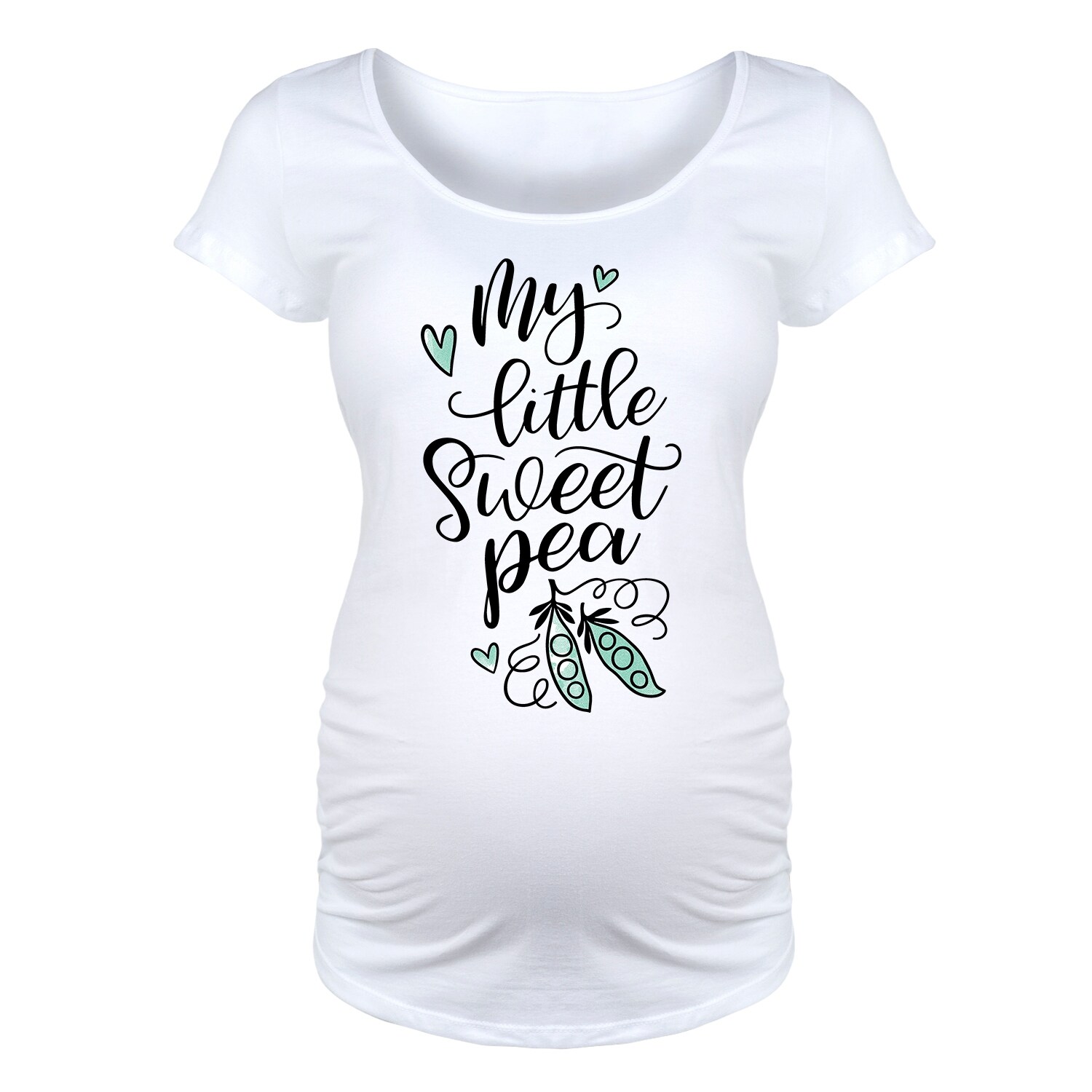 Shop My Little Sweet Pea Maternity Scoop Neck Tee Overstock