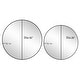 preview thumbnail 22 of 31, Mirror Trend Round Flat Metal-framed Wall Mirror