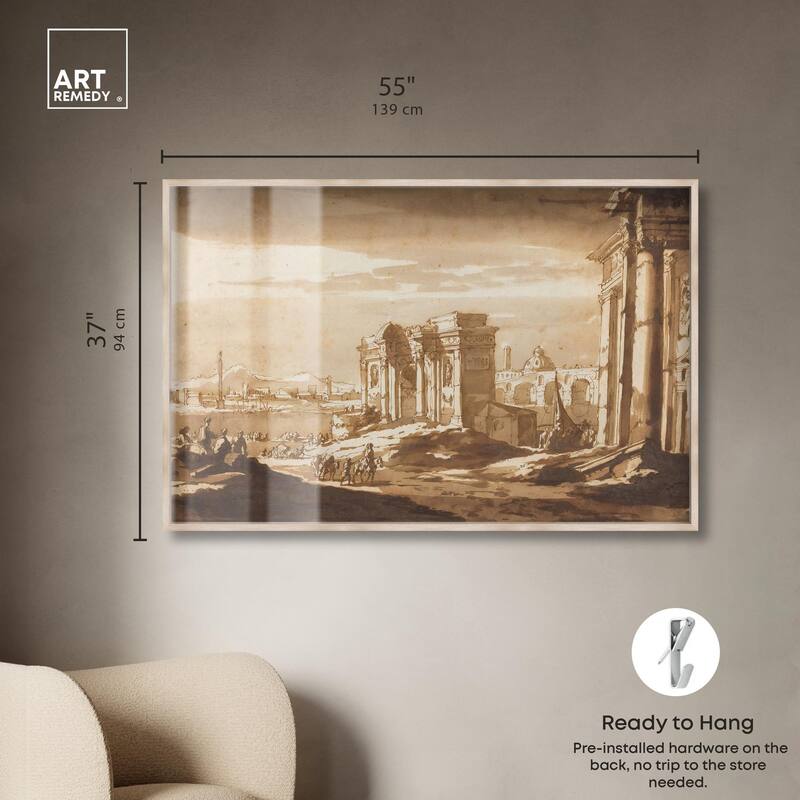 Capriccio View of Roman Ruins Shadowbox by Art Remedy