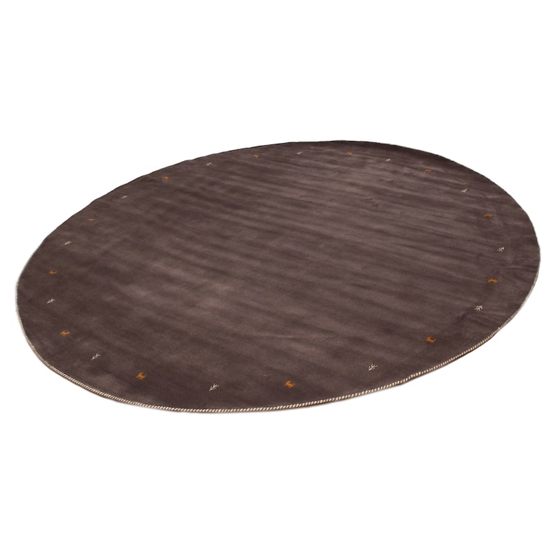 Kashkuli Gabbeh Grey Rug 9'9" x 9'6" - 9'9 x 9'6