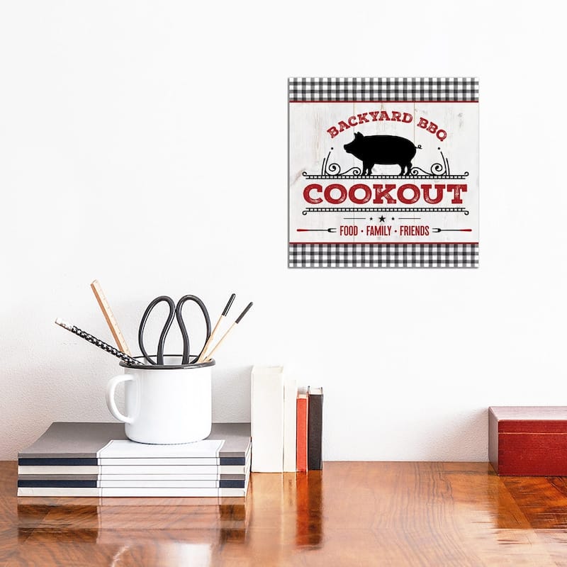 iCanvas "Backyard BBQ Cookout" by Mollie B. Canvas Print - 12x12x1.5