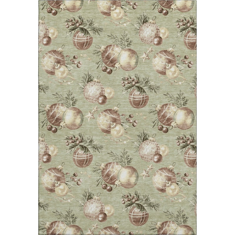 Premium Washable Super Soft Holiday Ornament Mayfield Rug