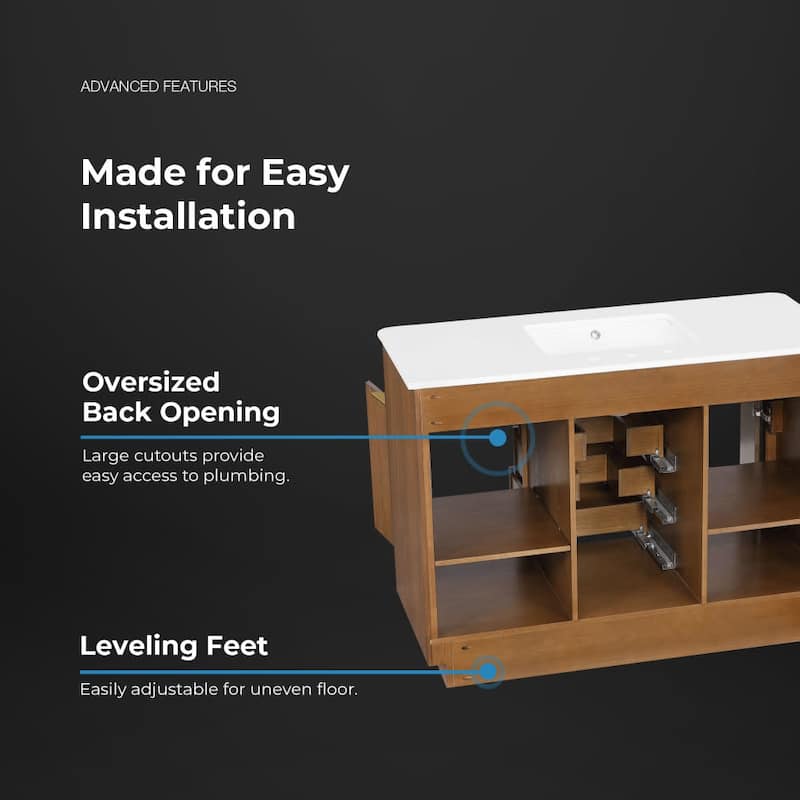 Ove Decors XANDER-48 Xander 48" Free Standing Single Basin Vanity Set