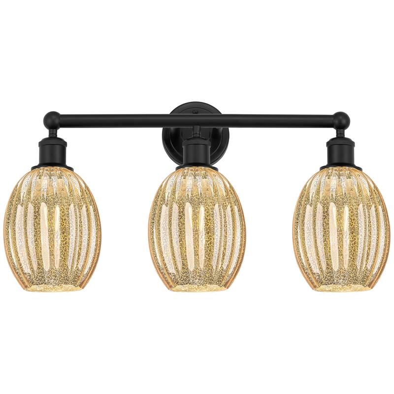 Innovations Lighting 616-3W-13-25 Preston Vanity Preston 3 Light 25" - Matte Black / Mercury