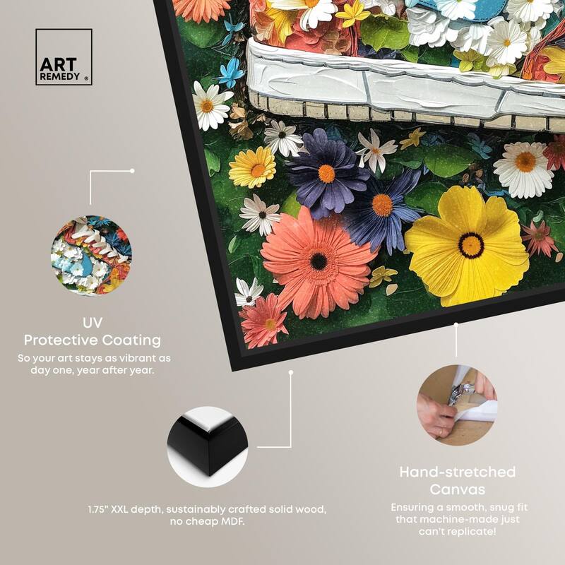 Painted in Floral Sneaker Canvas by Art Remedy