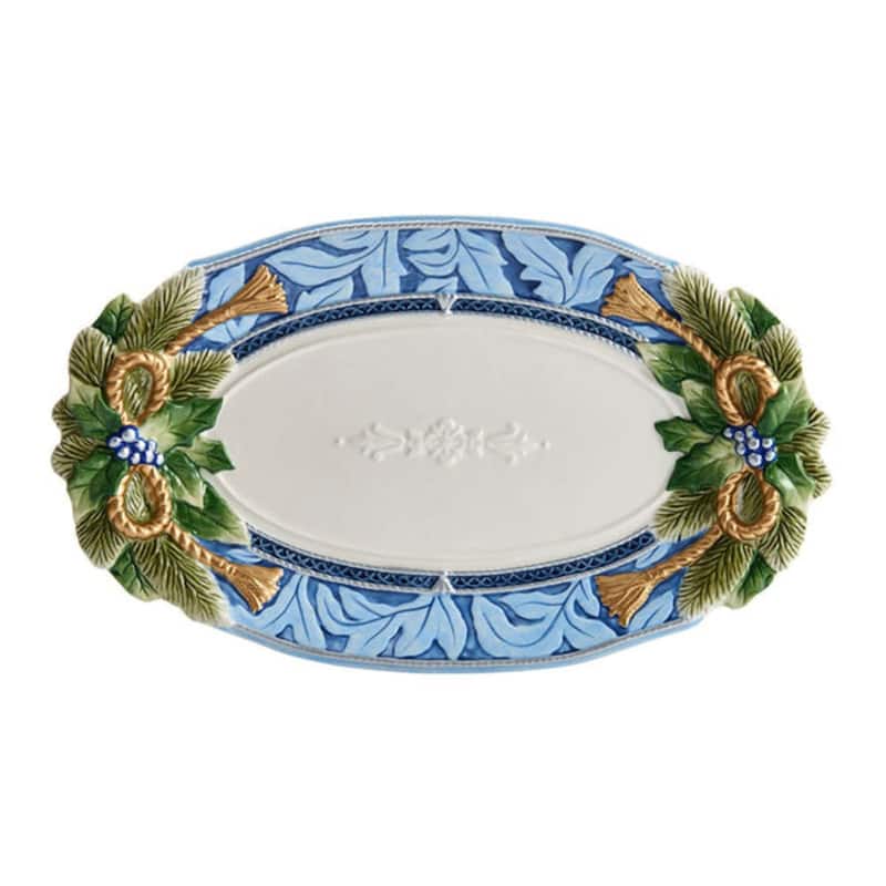 Fitz and Floyd Holiday Home Large Platter - 17" x 10.25"