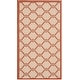 preview thumbnail 79 of 104, SAFAVIEH Courtyard Charleen Indoor/ Outdoor Waterproof Patio Backyard Rug 2' x 3'7" - Beige/Terracotta