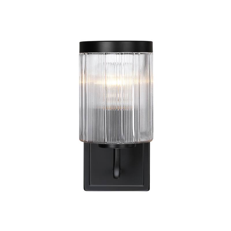 Aspen 4.75 in. 1-Light Matte Black Indoor Wall Sconce Light for Bathrooms - 10.25