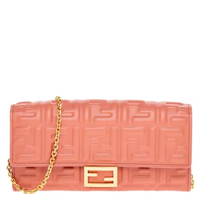 Fendi Baguette Continental Wallet with Chain