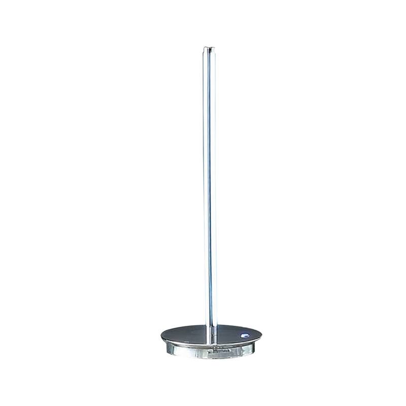 Fizo 25 Inch Table Lamp, Sleek Design, LED Light, Touch Switch, Silver - Chrome, Silver