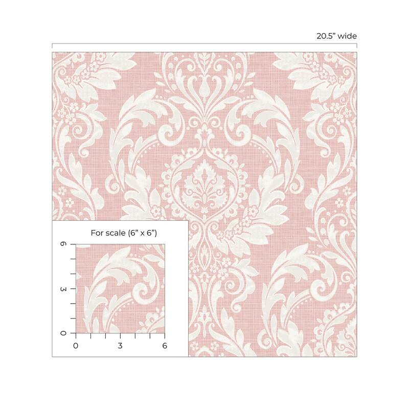 NextWall Cora Damask Peel and Stick Wallpaper - 20.5 in. W x 18 ft. L