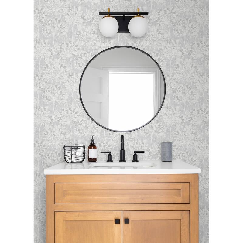 Advantage Dori Light Grey Painterly Floral Wallpaper