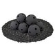 preview thumbnail 115 of 121, Ceramic Fire Balls for Indoor/ Outdoor Fire Pits or Fireplaces 5 Inch - Midnight Black, Hollow