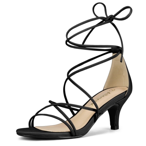 womens black kitten heel sandals