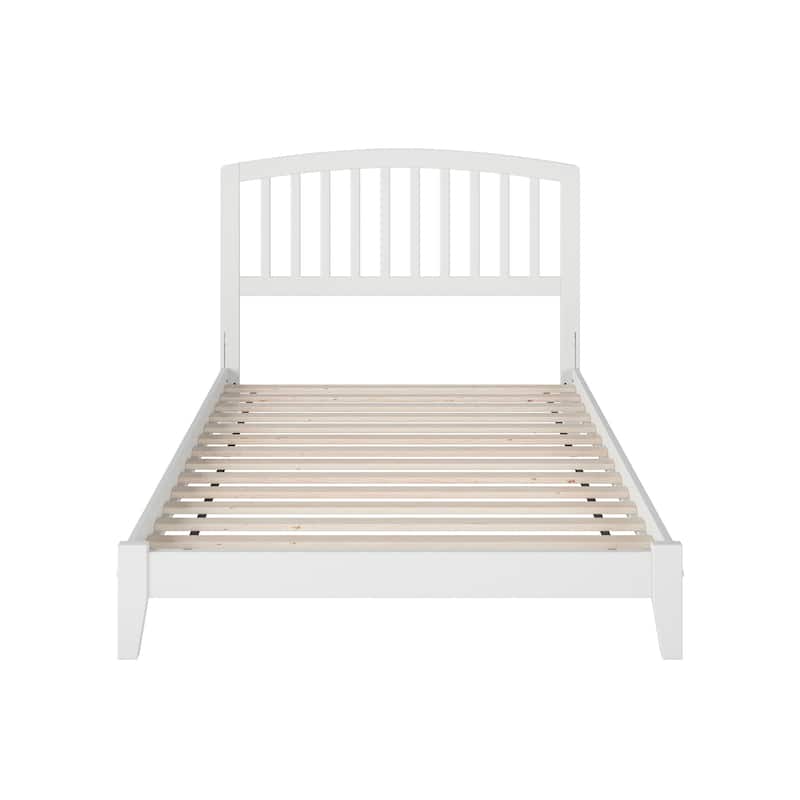 Richmond Full Low Profile Solid Wood Platform Bed Frame in White