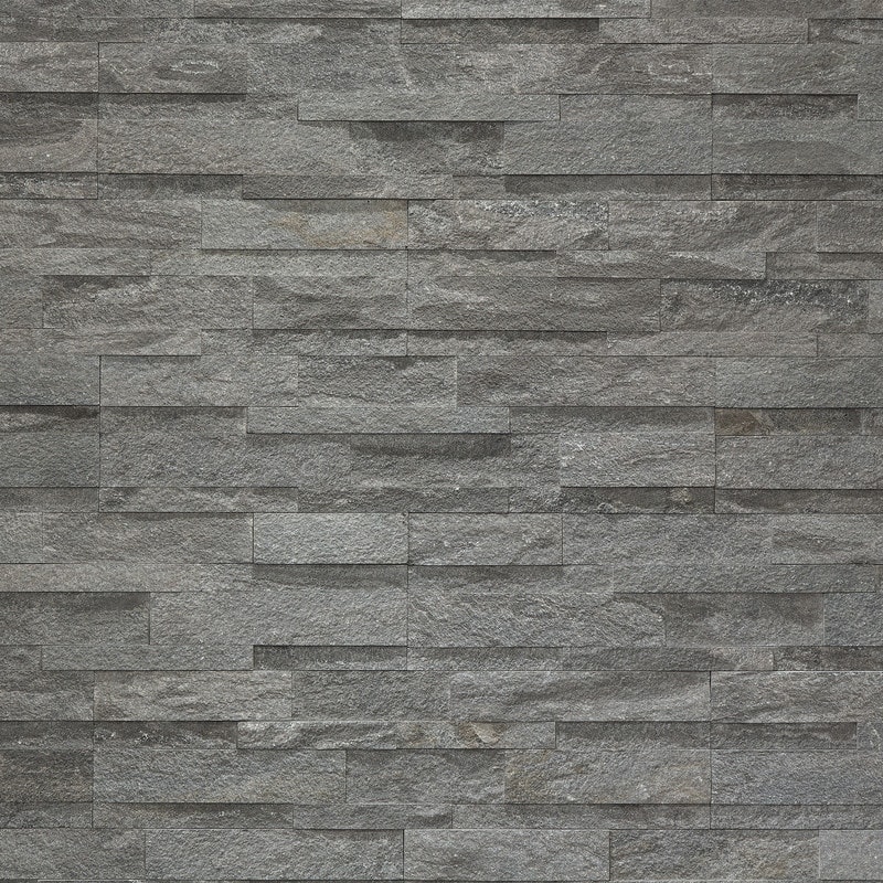 Aspect Peel and Stick Raised Stone Overlay Kitchen Backsplash Tile - 6x6 Inch Sample - Raised Titanium