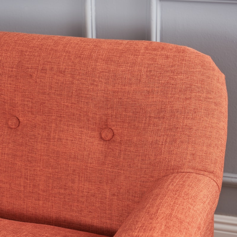 Mariah Mid-Century Fabric Loveseat by Christopher Knight Home