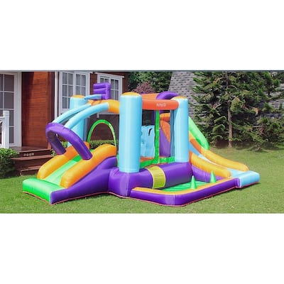 Bounce House for Kids and Toddler, Inflatable Bouncy Castle with Blower Outdoor Indoor Backyard Jumping House with Slide