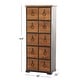 preview thumbnail 6 of 17, Brown Wood Rustic Chest 44 x 19 x 12