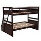 preview thumbnail 21 of 44, Versatility Twin over Full Wooden Kids Bed Bunk Bed with Two Storage Drawers,Ladder and Guardrails