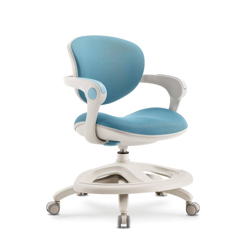 Ergonomic Kids Desk Chair with Rotating Footrest | Growing Office Chair with Adjustable Seat and Lumbar Support
