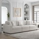 preview thumbnail 2 of 132, Corduroy Couch Modular Sectional Sofa with Pillows 3 Piece - Beige