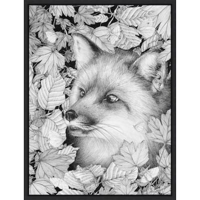 Fox and Forest by Ec Mazur Framed Canvas Wall Art