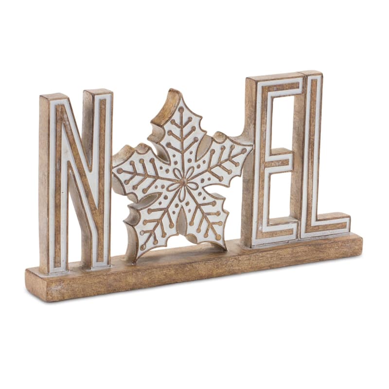 Set of 4 "Joy" and "Noel" Christmas Tabletop Signs 8.5"