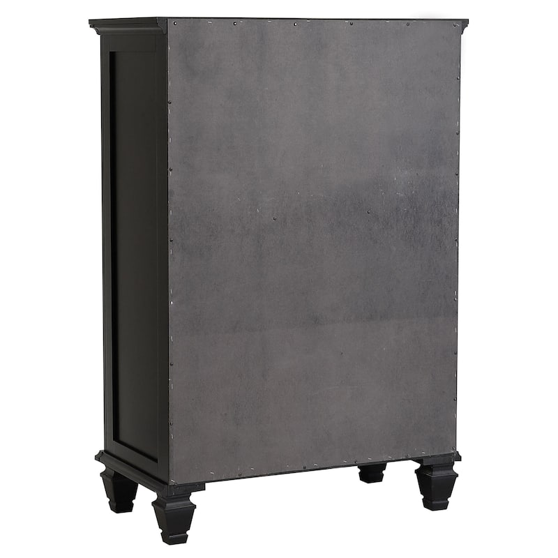Sandy Beach Coastal Wood 5-drawer Bedroom Chest