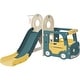 preview thumbnail 1 of 7, Kids Slide with Bus Play Structure, Freestanding Bus Toy with Slide for Toddlers, Bus Slide Set with Basketball Hoop Yellow